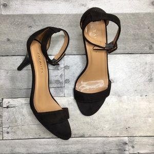 Talbots Trulli Ankle Strap Sandal black suede